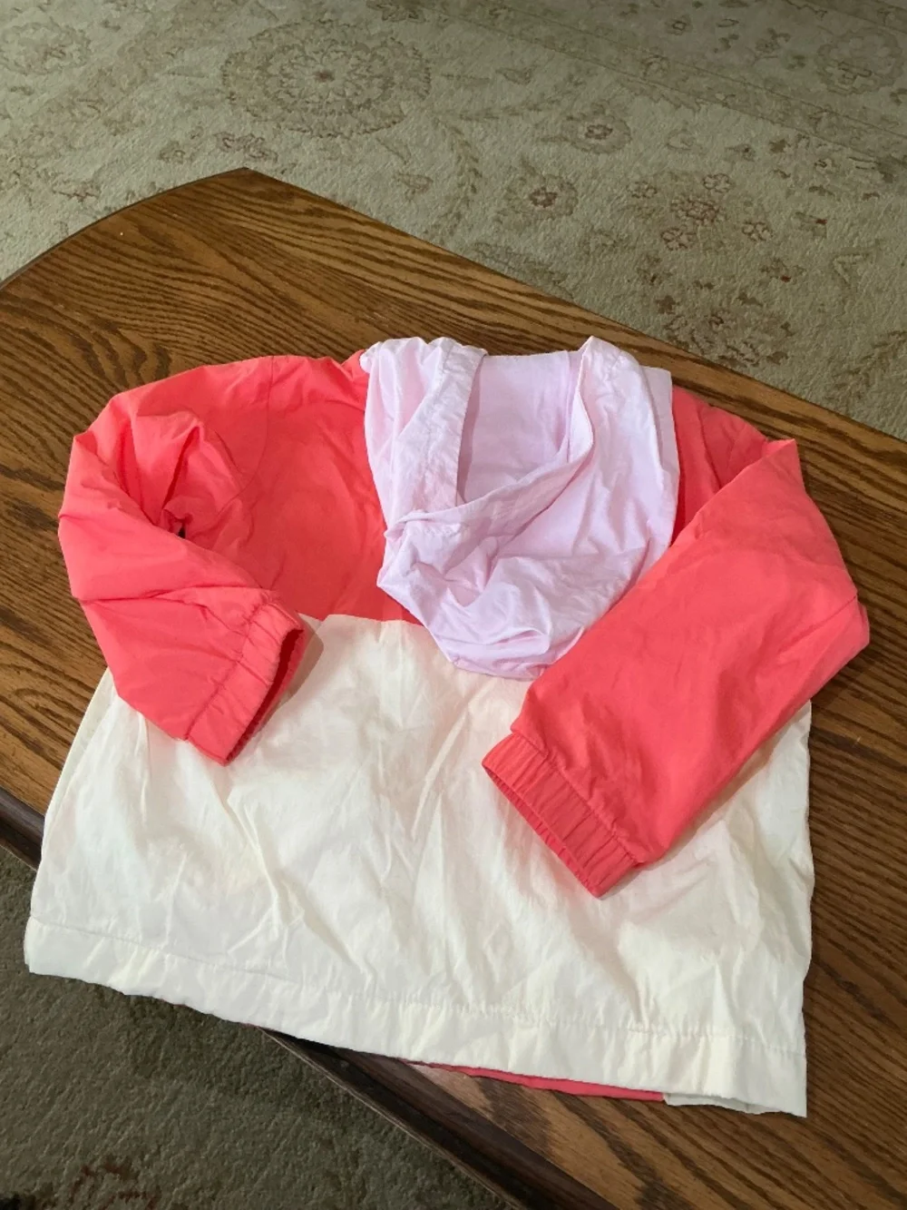 Cat & Jack Toddler Girls Colorblock Hooded Anorak Jacket sz 2T EUC $30R